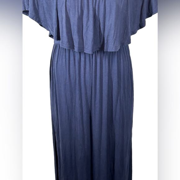 VERABENDI Off Shoulder Ruffle Split Hem Maxi Dress - Medium - Picture 5 of 14